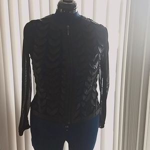 Sheer Sexy Black Blazer shirt